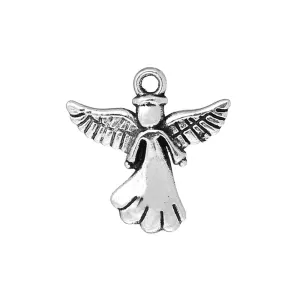 10 Pcs Tibetan Silver ANGEL WITH HALO 20mm x 20mm Charms Pendants, Lead & Nickel Free Metal Charms Pendants Beads