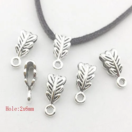 100g (about 125pcs) Mixed Antique Tibetan Silver Bail Tube Beads,Spacer Bead，Bail beads，Bead Hanger Fit Charm European Bracelet Pendant M79