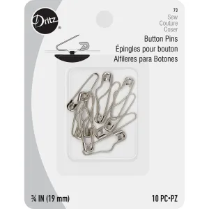 10pk Button Pins (3/4"), Dritz