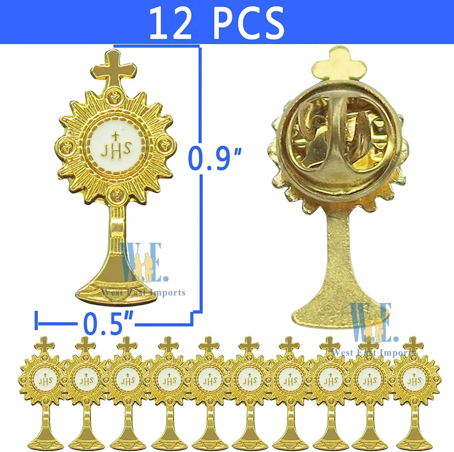 12 PCS First Communion Inspirational Lapel Pins Minister Catholic Religious of Holy Communion Pin