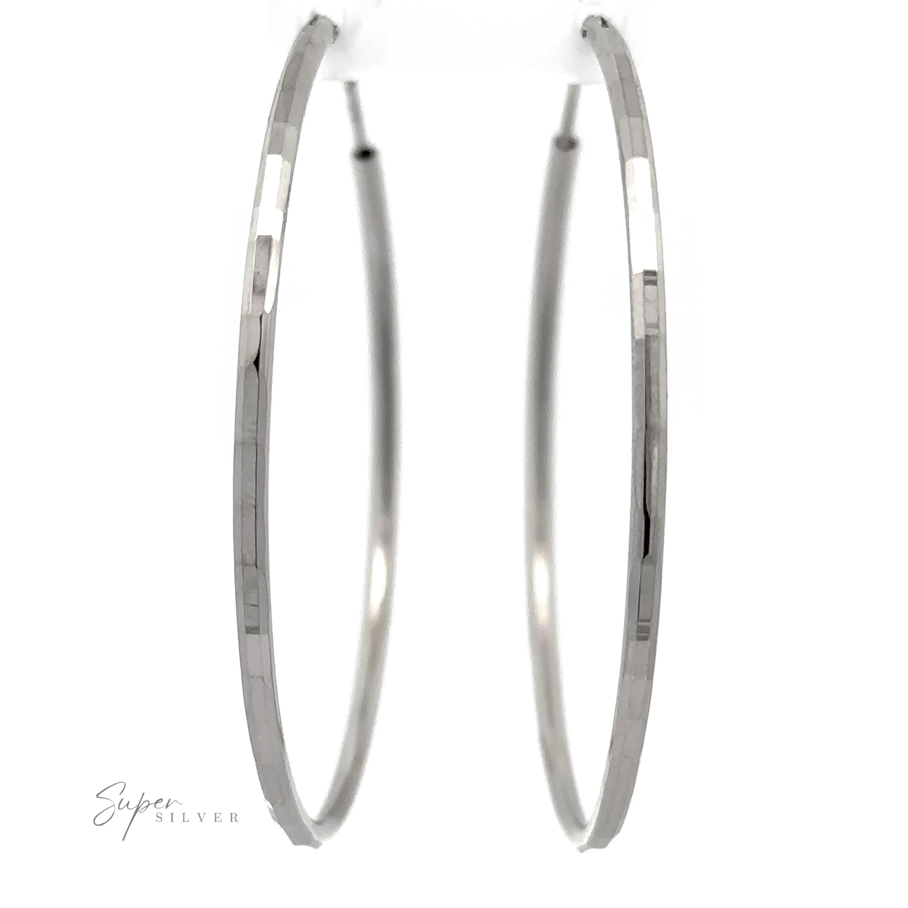 2mm Diamond Cut Hoop Earrings
