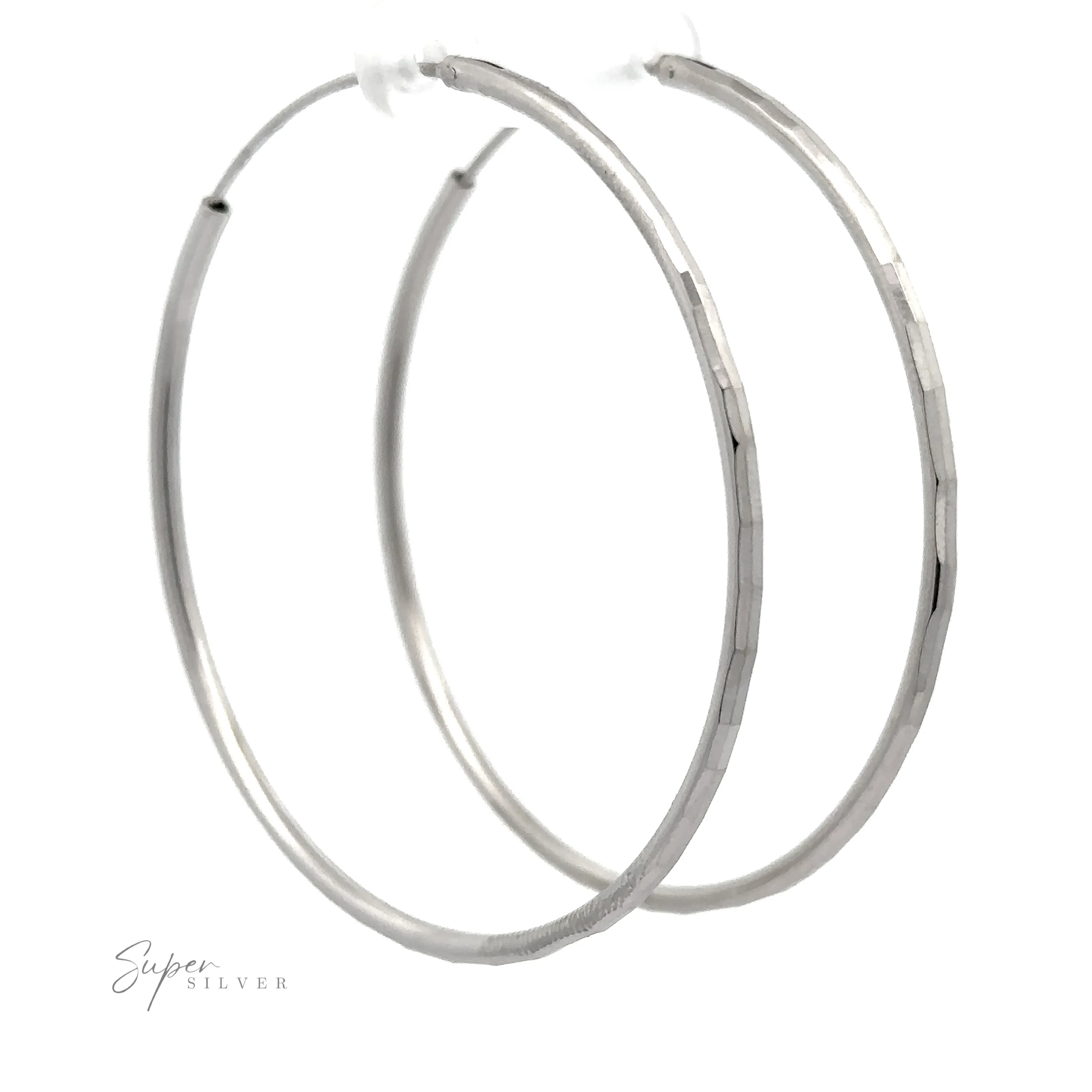 2mm Diamond Cut Hoop Earrings