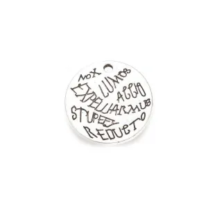 5 Pcs Tibetan Silver Spells Disc Harry Potter 19.5mm x 19.5mm Charms Pendants