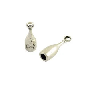 5 Pcs Tibetan Silver Wine Bottle 27X7mm 3D Charms Pendants