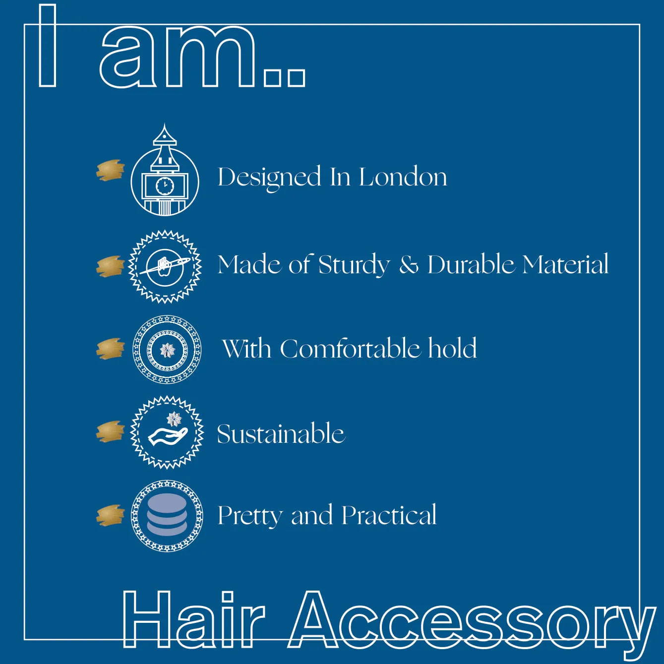 Accessorize London Blue Delicate Bead Leaf Hair Pins Set Of 2