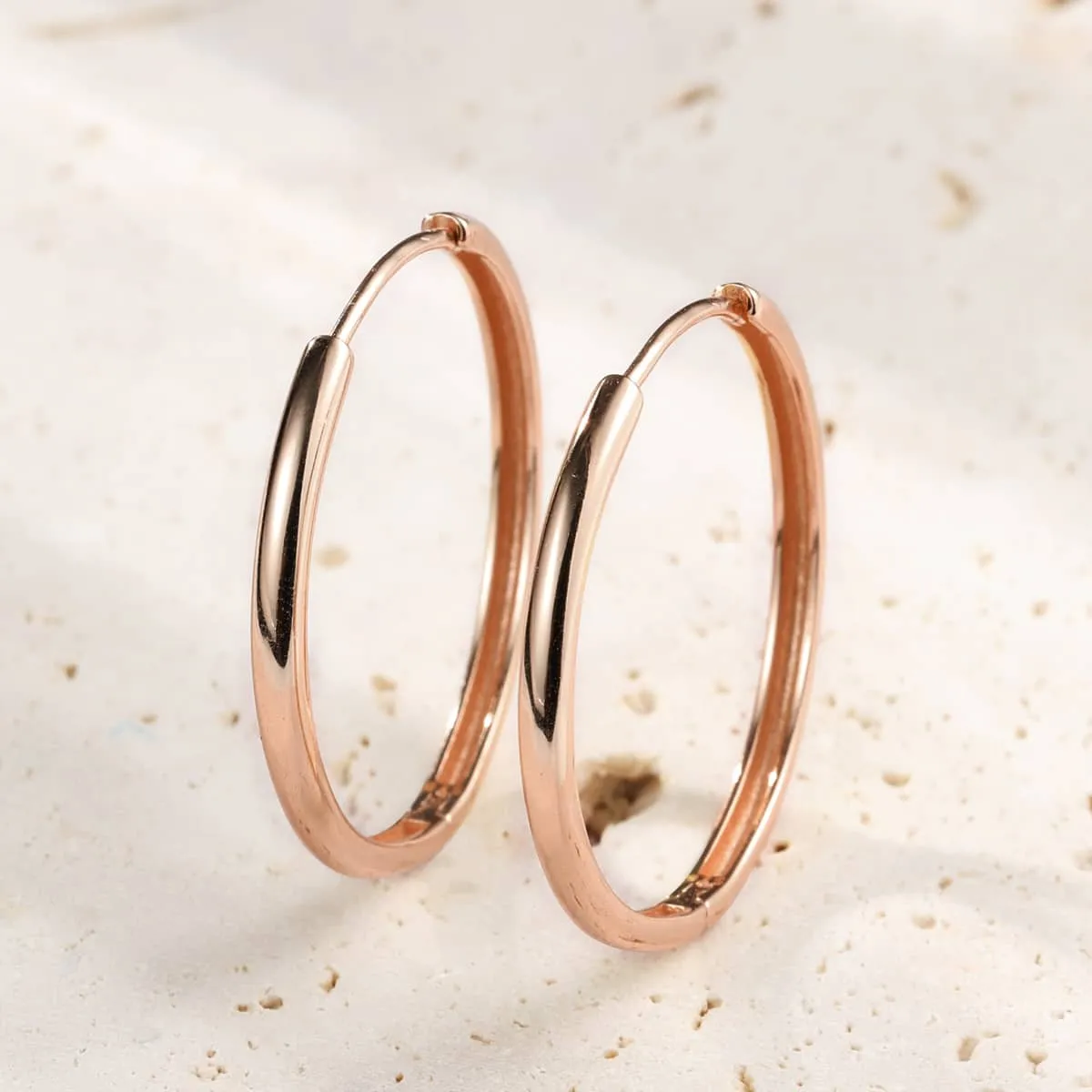 Big Chunky Hoop Earrings Sterling Silver