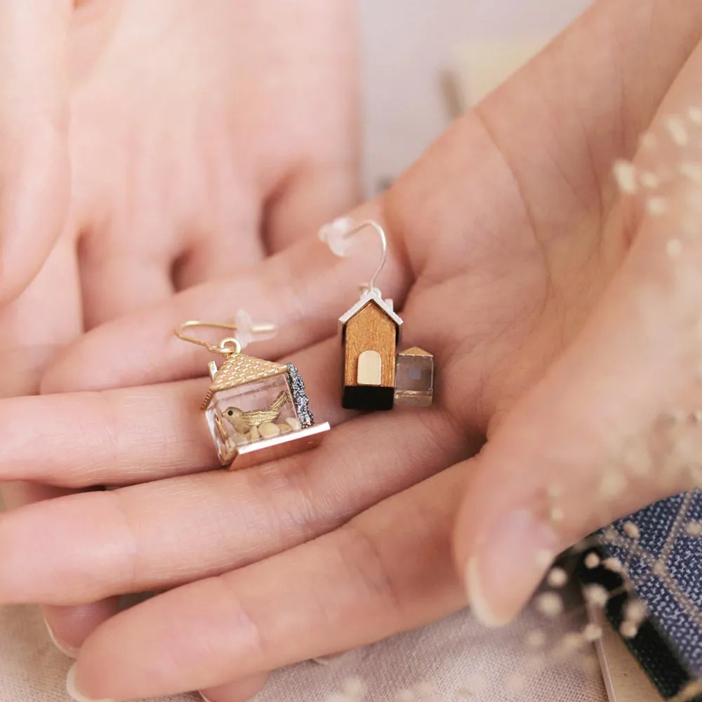 Bird House Earrings