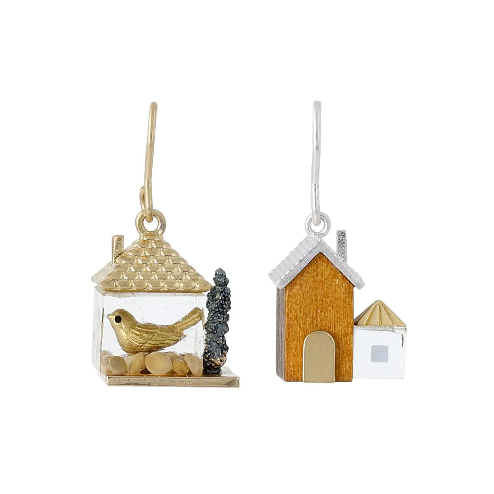 Bird House Earrings