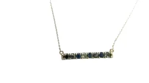 Blue Green Sapphire Necklace