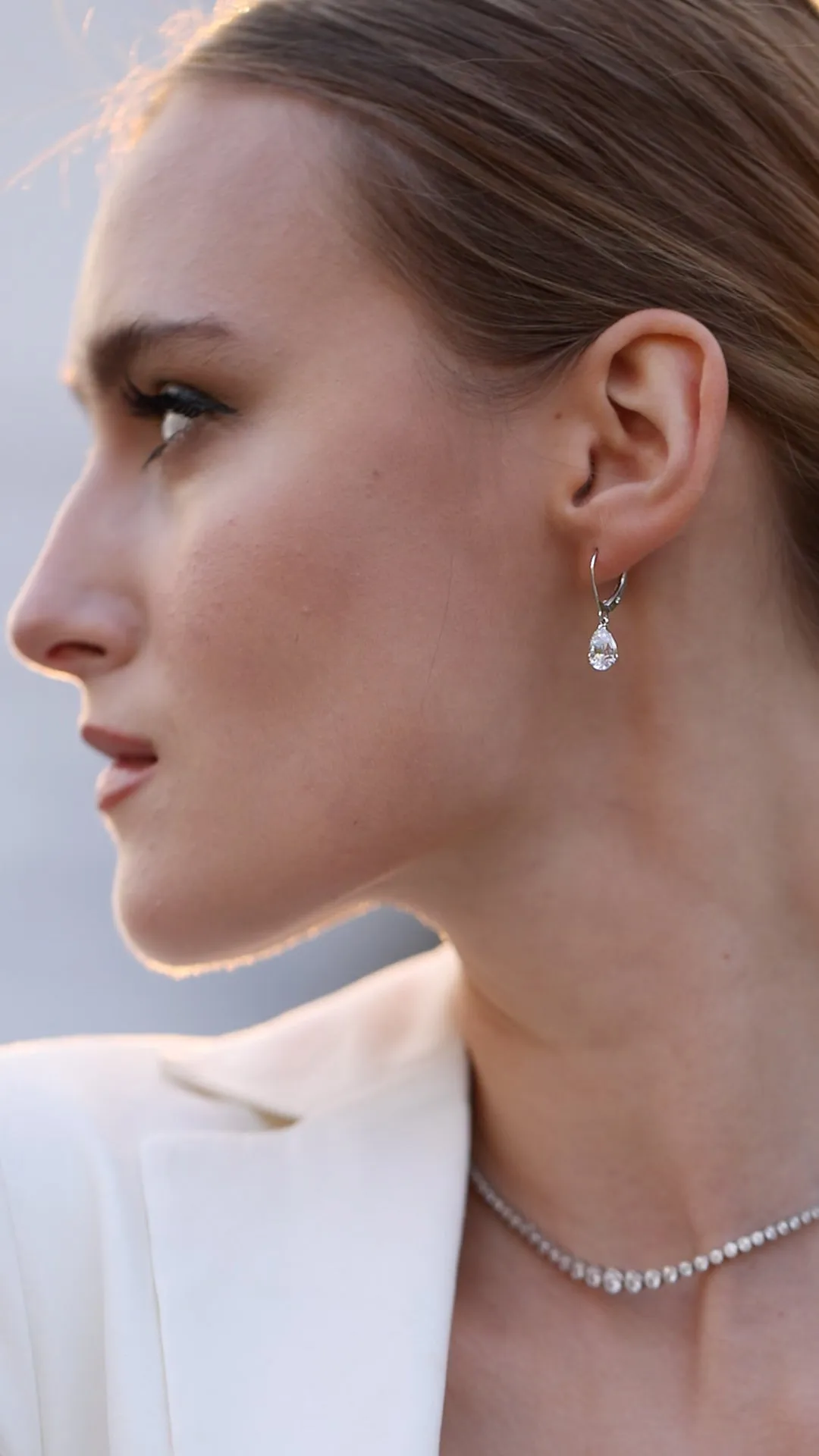 Blythe Pear Drop Euroback Earrings