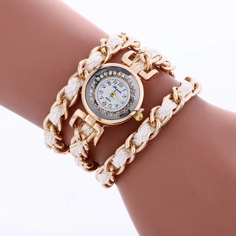 Bohemia Style Woven Alloy Chain Watch