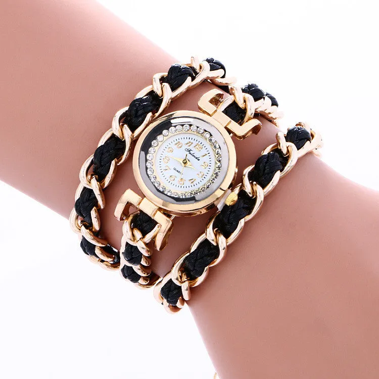 Bohemia Style Woven Alloy Chain Watch