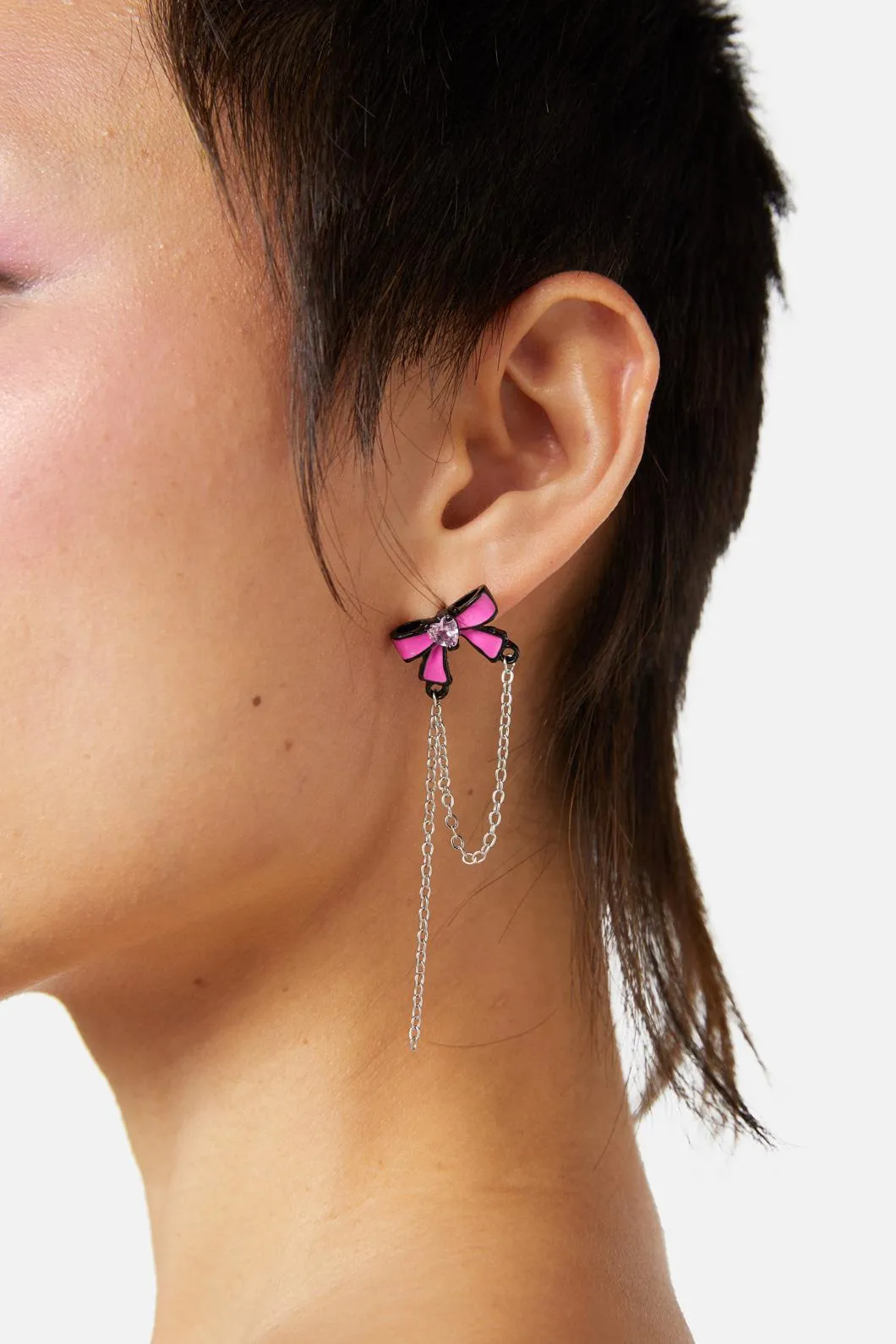 Bow Chain Earrings