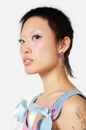 Bow Chain Earrings