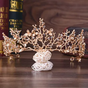 Bridal branch European style rhinestone baroque crown wedding accessories