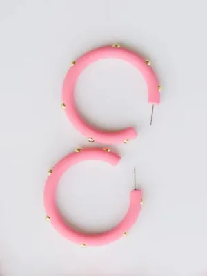 Candace Light Pink Large Hoop