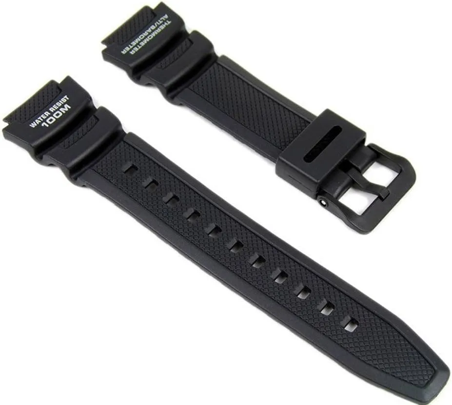 Casio Black Resin Band Watch Strap for SGW-400H SGW-300H, 0, Resin, 0, Resin, 0