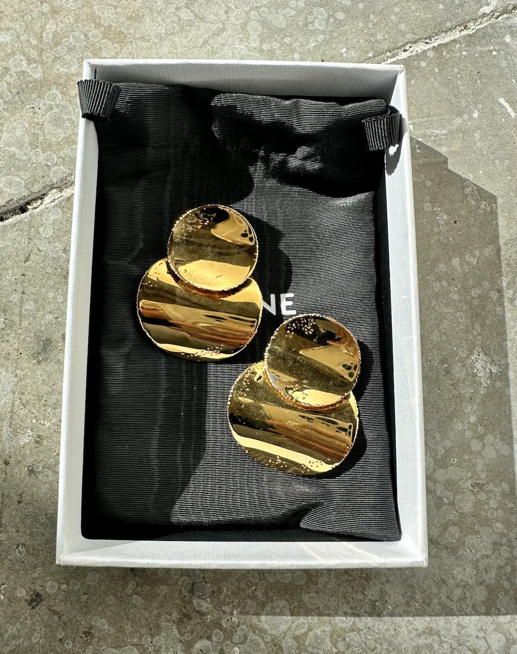 Celine Gold Layered Circle Earrings