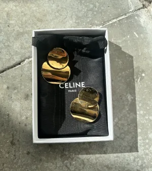 Celine Gold Layered Circle Earrings