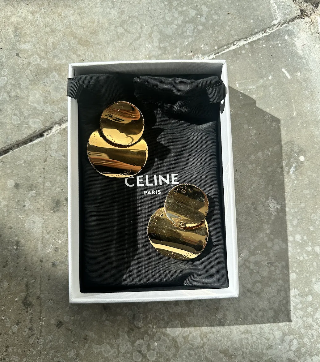 Celine Gold Layered Circle Earrings