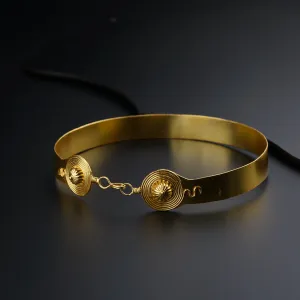 Chitaak: Silver Choker Necklace (Gold Plated)