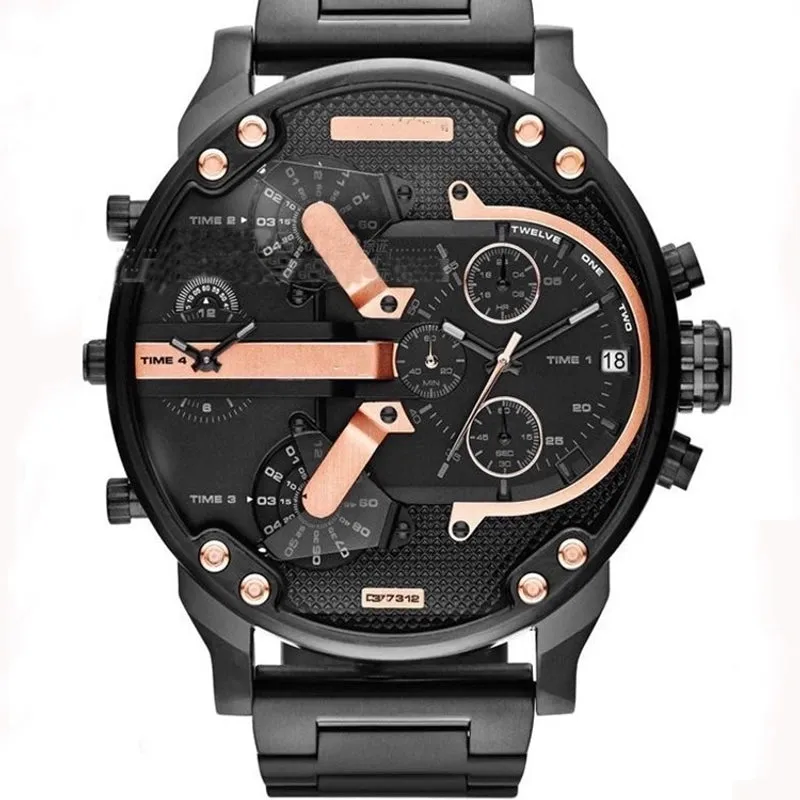 Classic Style Commute Color Block Single Folding Buckle Quartz Men's Watches