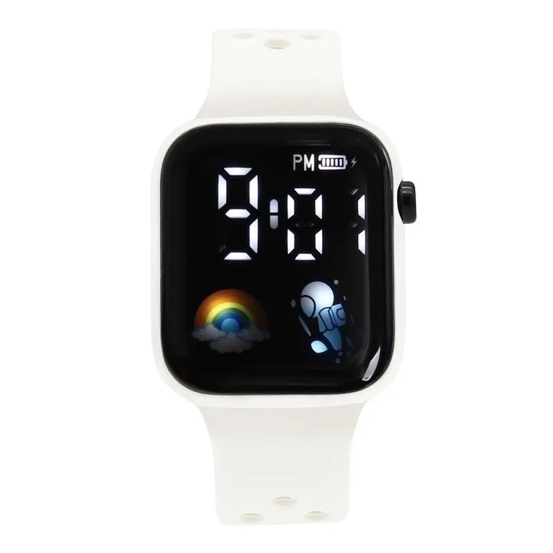 Classic Style Commute Solid Color Electronic Kids Watches