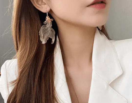 Classical - Colourful koi fish earrings | hollow