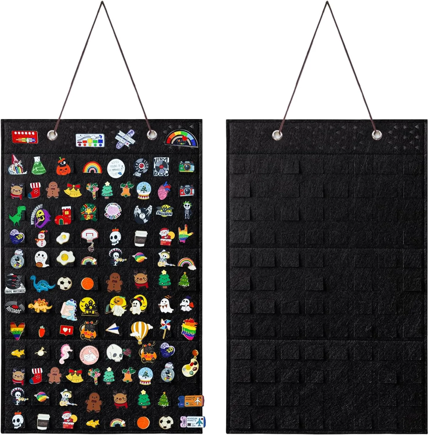 Collector Pin Board,Pin Collections Storage Holder,Enamel Pin Hanging Display Board,Pin Board For Pins Collection,Pin Holder Display For Wall,Enamel Pin Organizer Display Case(96 Slots,Black)