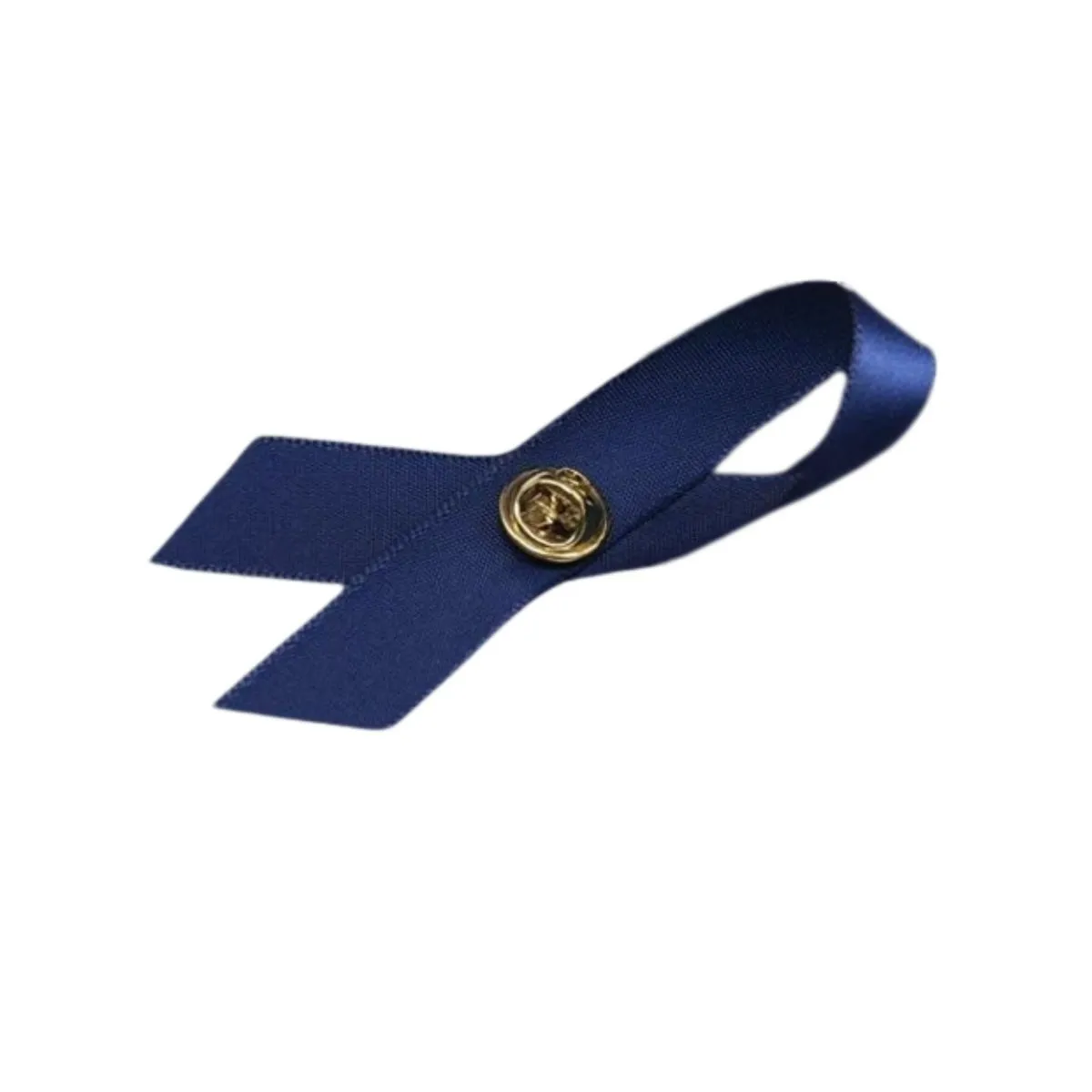 Colorectal Cancer Awareness Blue Satin Ribbon Pins