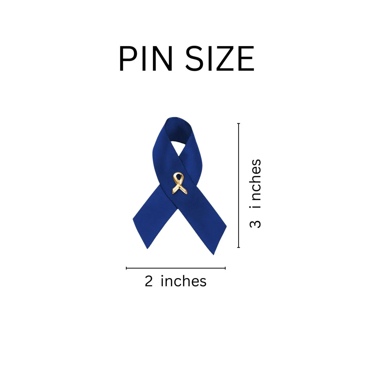Colorectal Cancer Awareness Blue Satin Ribbon Pins