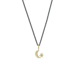 Crescent Growth Amulet Charm Necklace