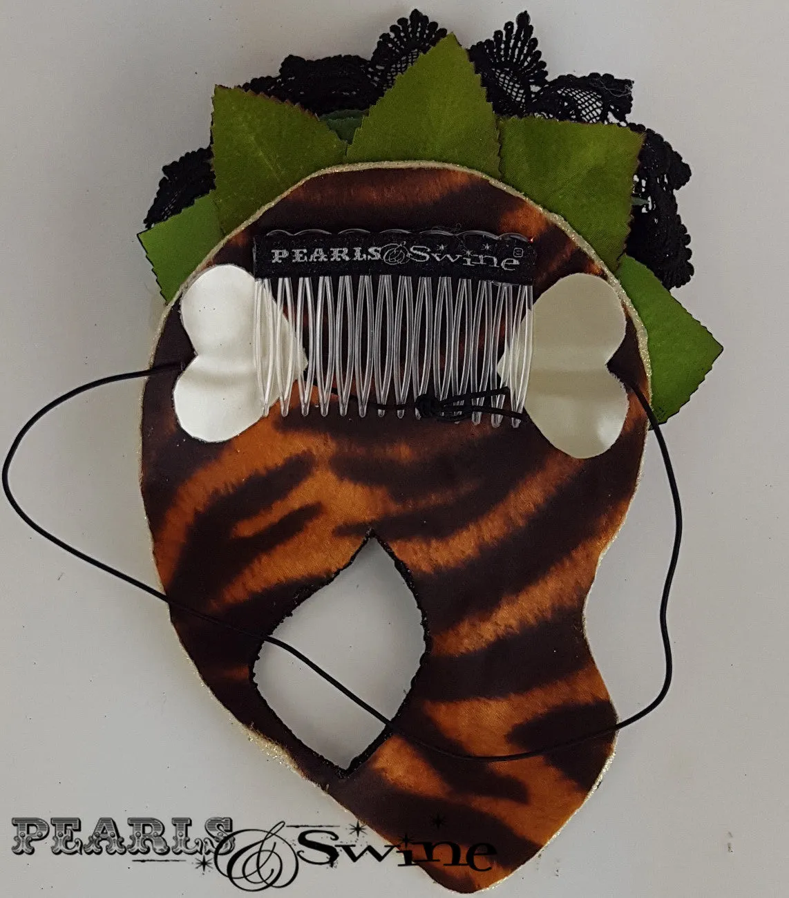 Day Of The Dead Half Mask Fascinator "La Calavera Catrina"