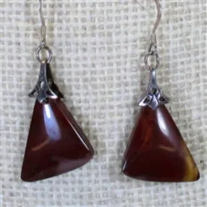 Designer Cut Mookaite Gemstone Earrings