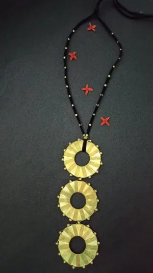 Dhokra 3 Pendants Necklace