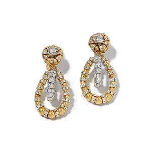 Double Helix Earrings in Gold and Platinum