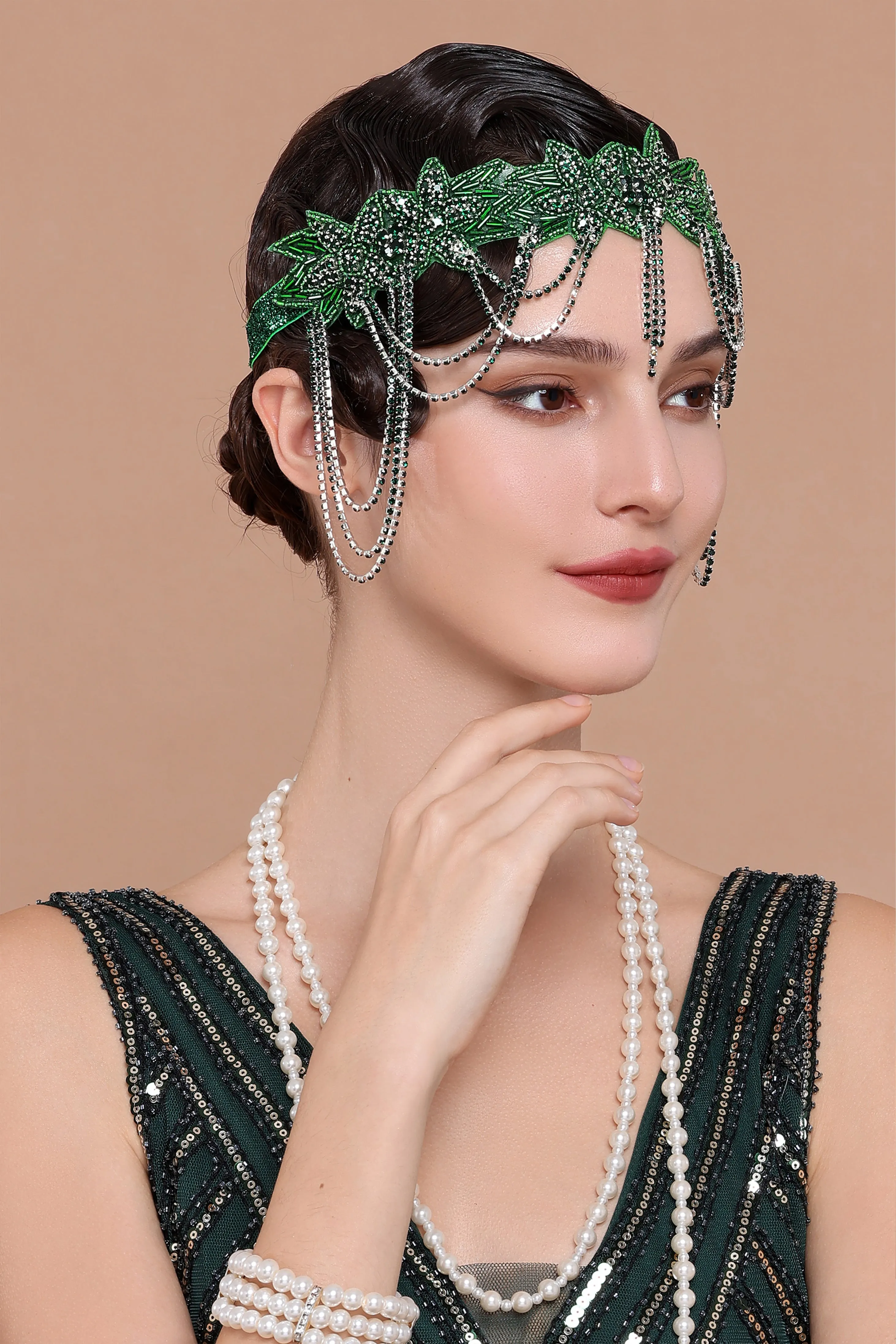 Embellished Rhinestone Chain Headband