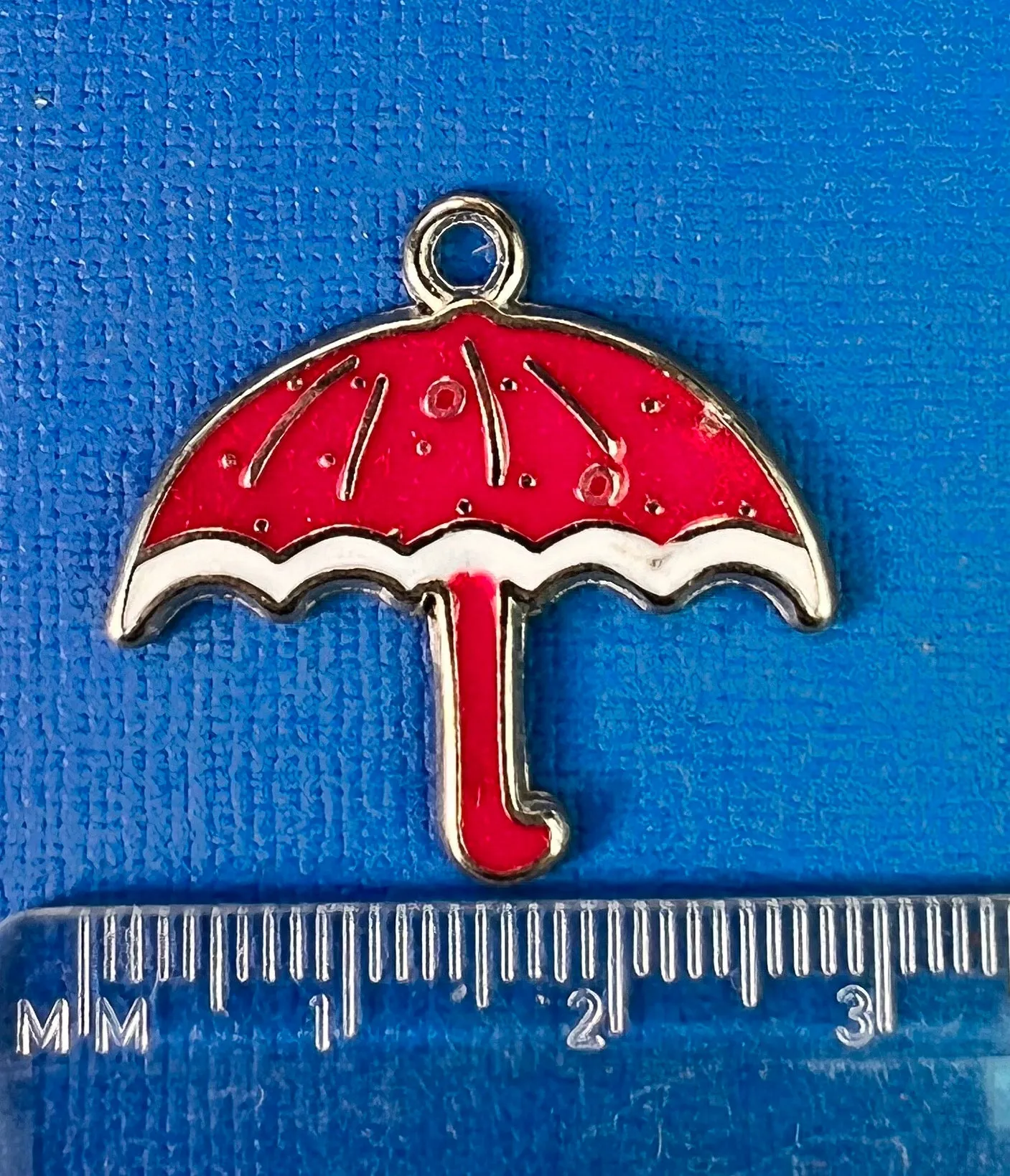 Enamel Umbrella Charms / Pendants - 2.4cm tall - Choice of Colours