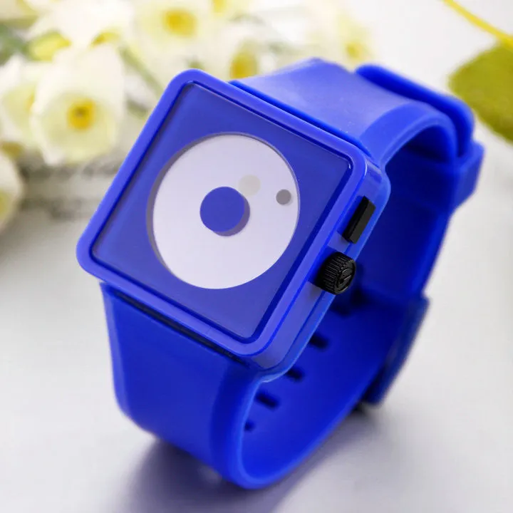 Fashion Men Smile Dot hours Quartz watches Unisex women Silicone Wristwatches Casual Watch Sports watch