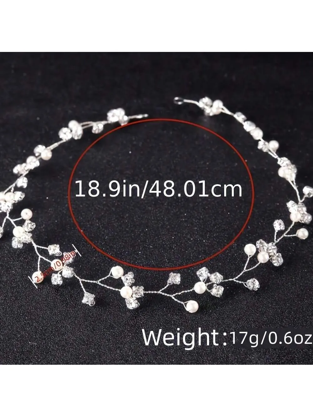 Faux Pearl Bridal Headband Flower Girl Headpiece Bridal Headpieces Wedding Hair Accessories Flower Crowns Rhinestone White Flower Hair Vine Hair Band For Women Bridesmaid Elegant Tiaras