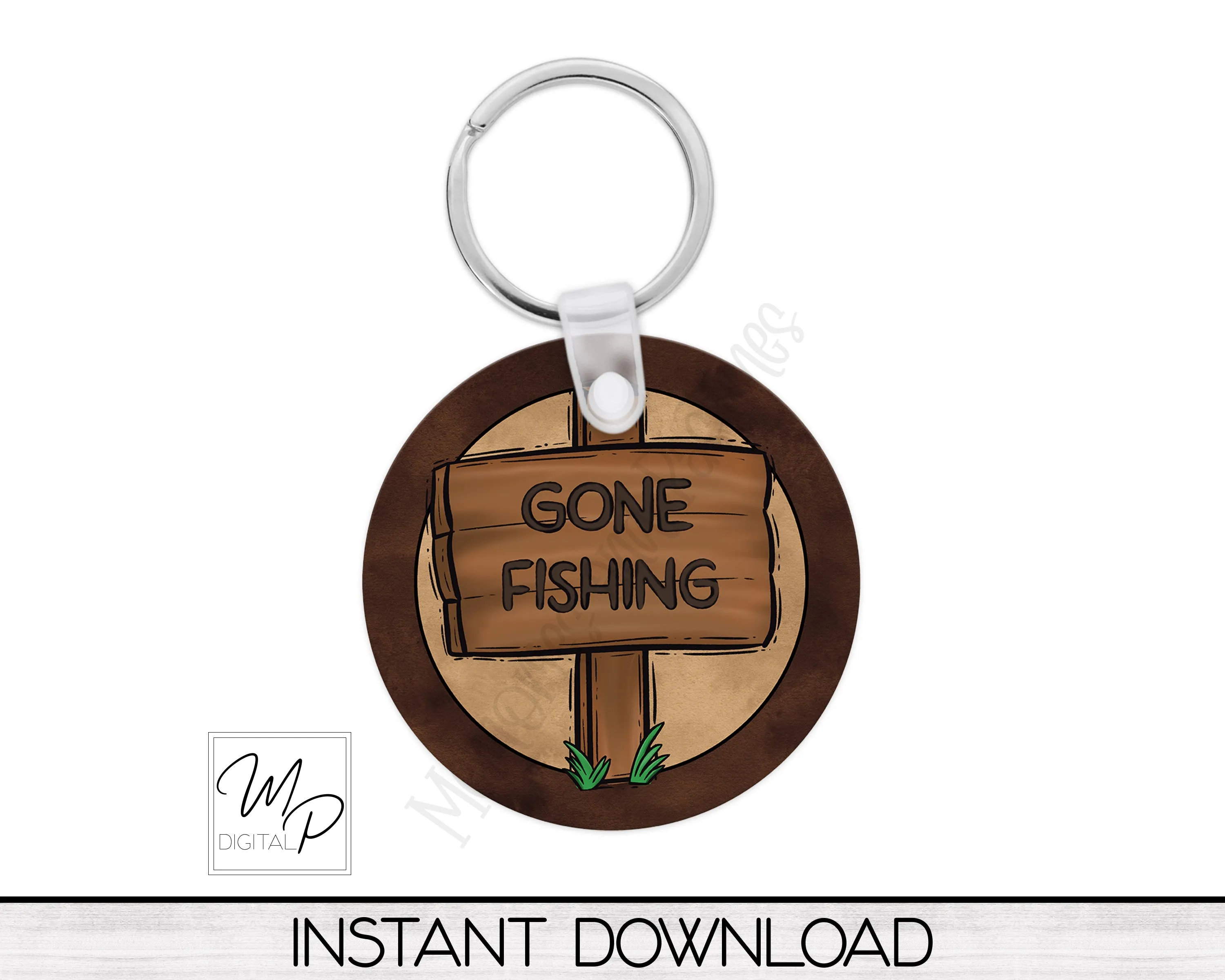 Fishing PNG BUNDLE, Digital Download for Sublimation of Round Blanks