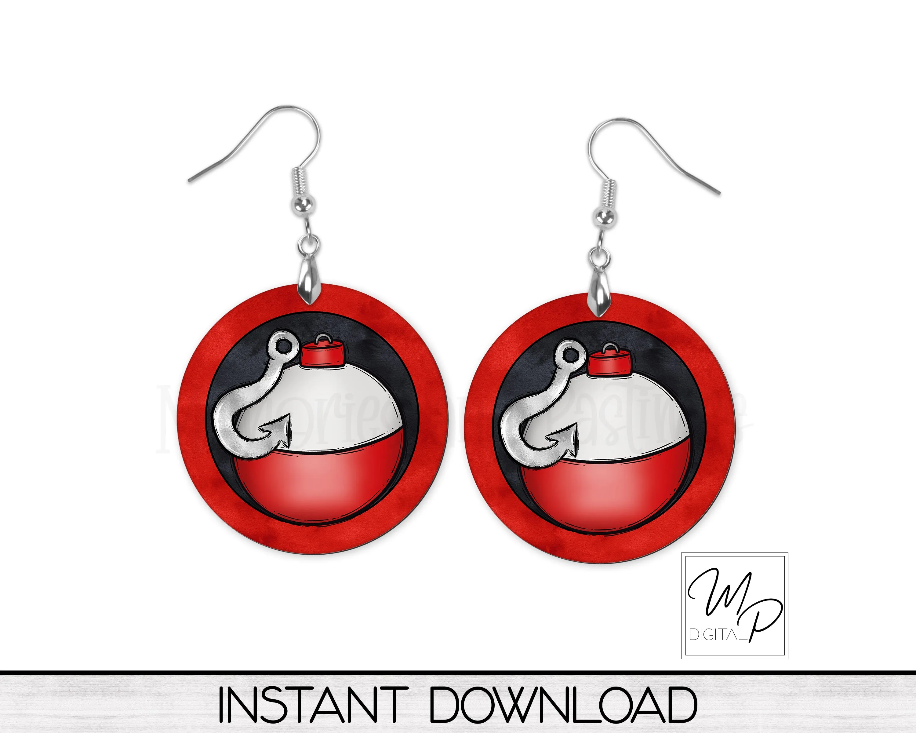 Fishing PNG BUNDLE, Digital Download for Sublimation of Round Blanks