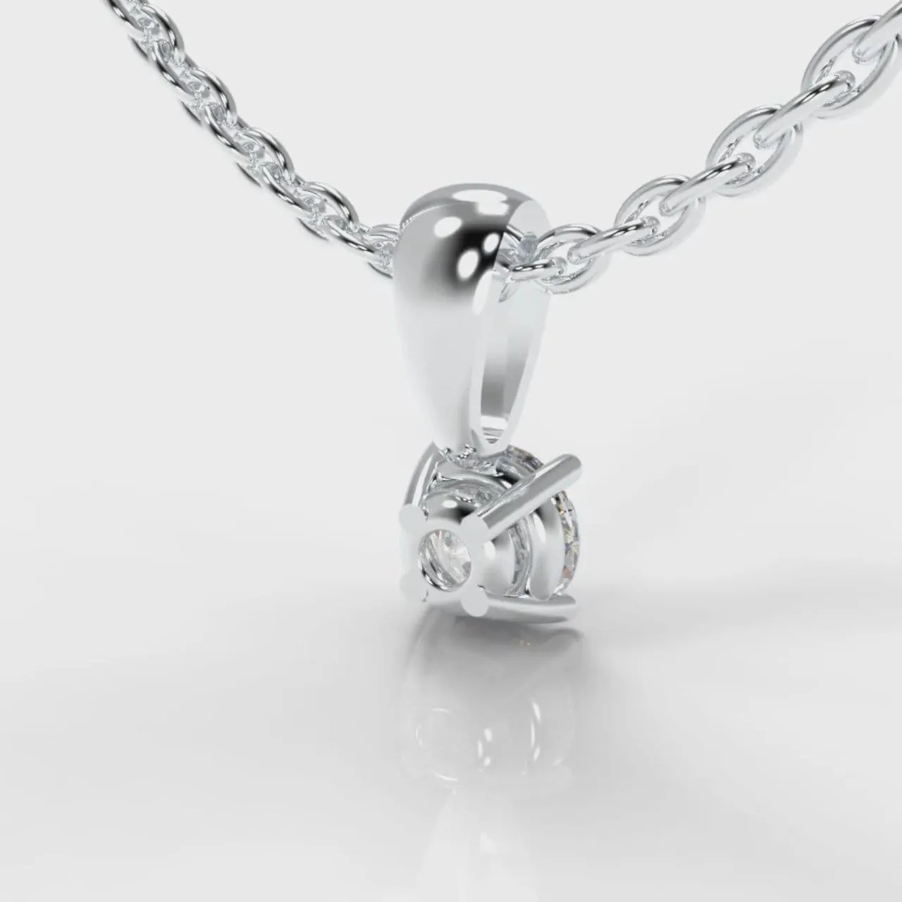 Four Claw Diamond Pendant (GIA Certified)