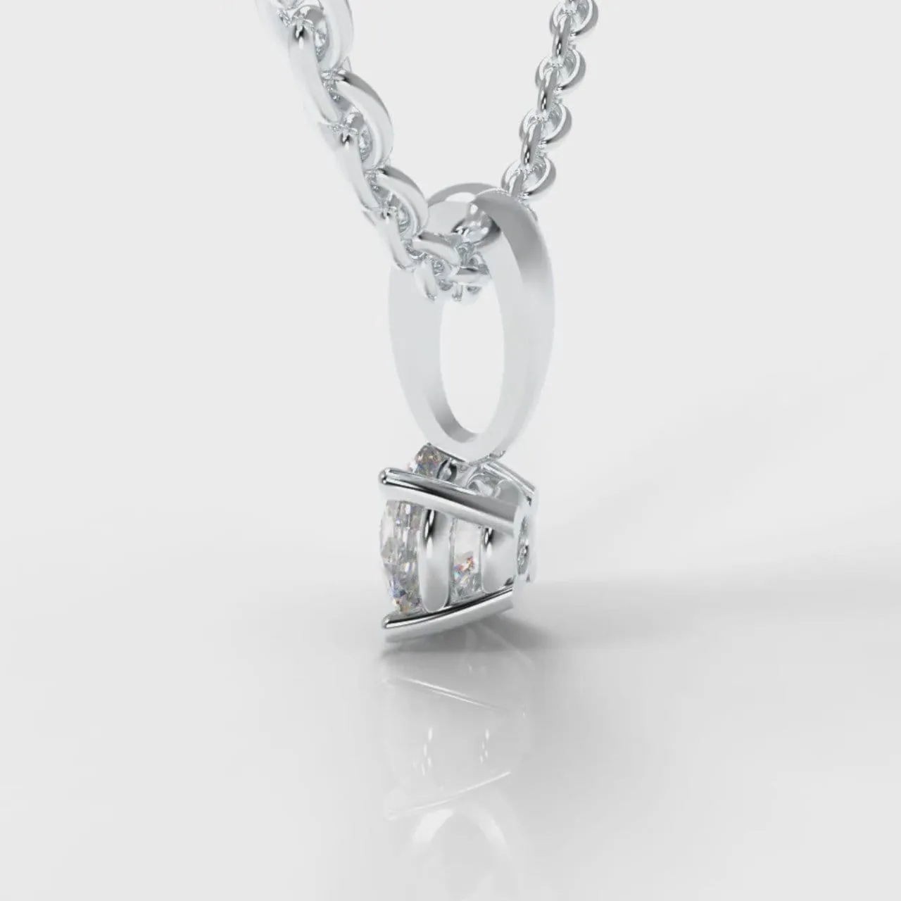 Four Claw Diamond Pendant (GIA Certified)