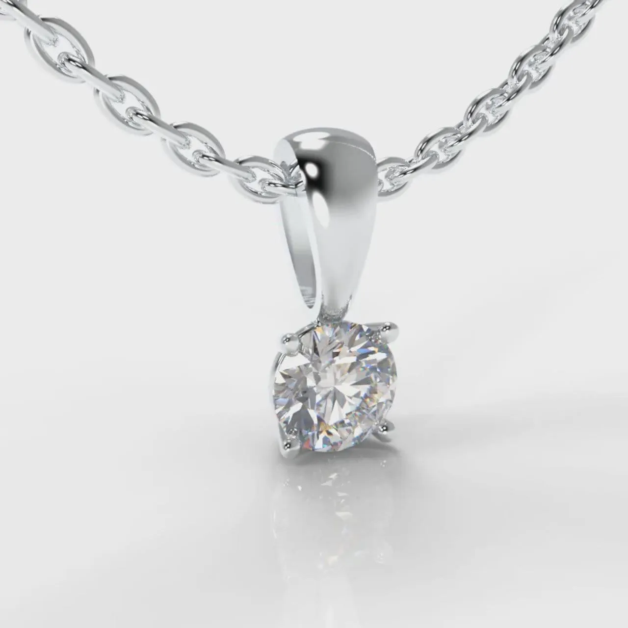 Four Claw Diamond Pendant (GIA Certified)