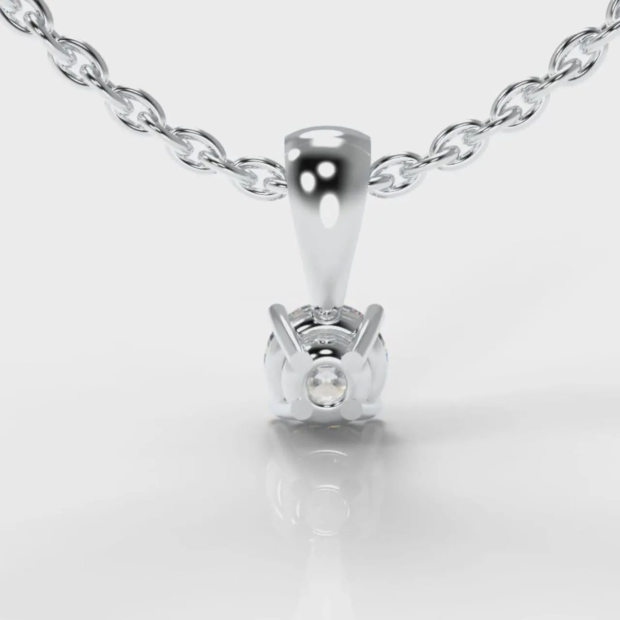 Four Claw Diamond Pendant (GIA Certified)