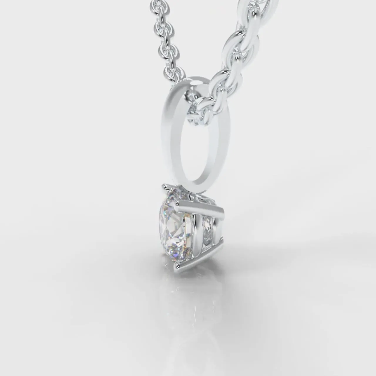 Four Claw Diamond Pendant (GIA Certified)