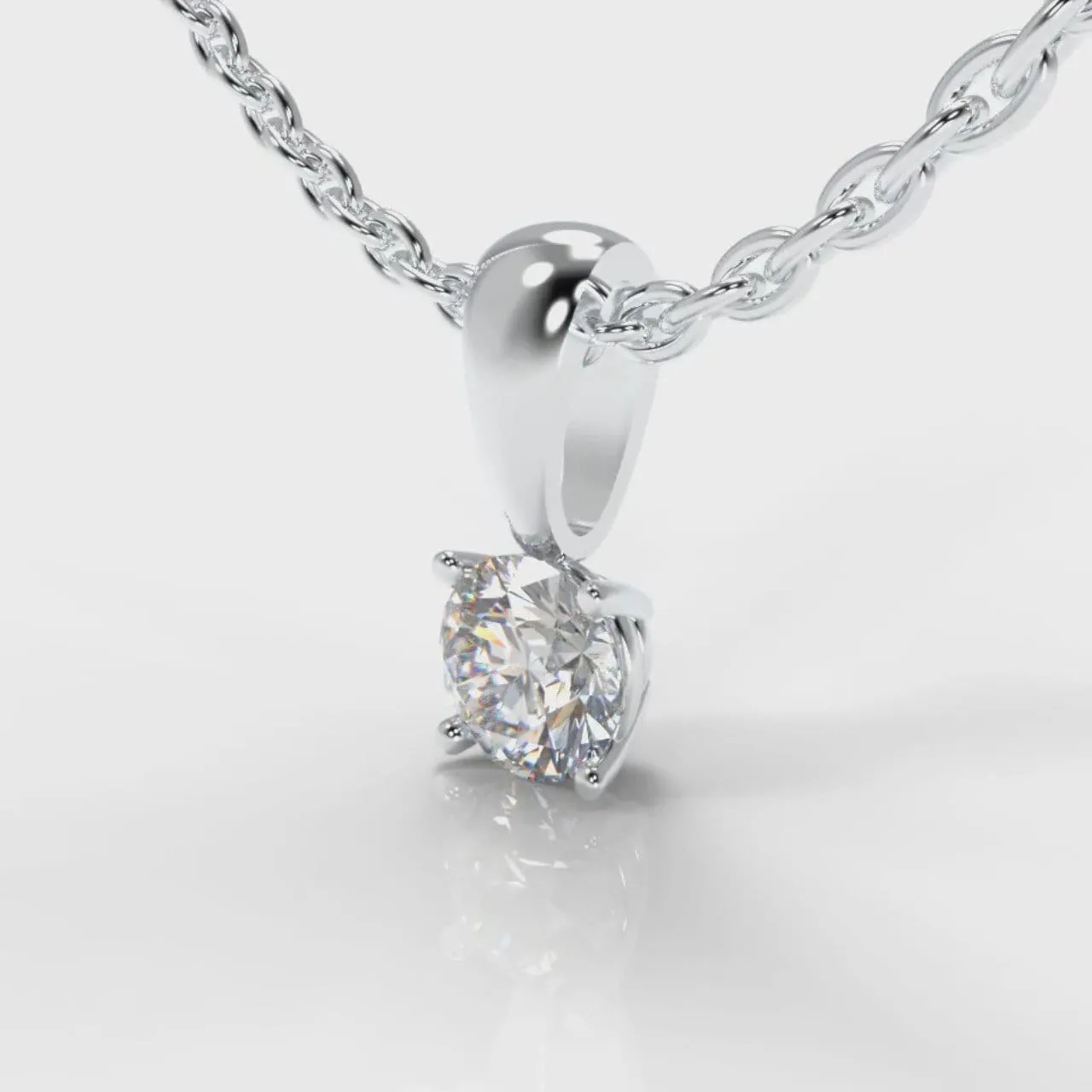 Four Claw Diamond Pendant (GIA Certified)