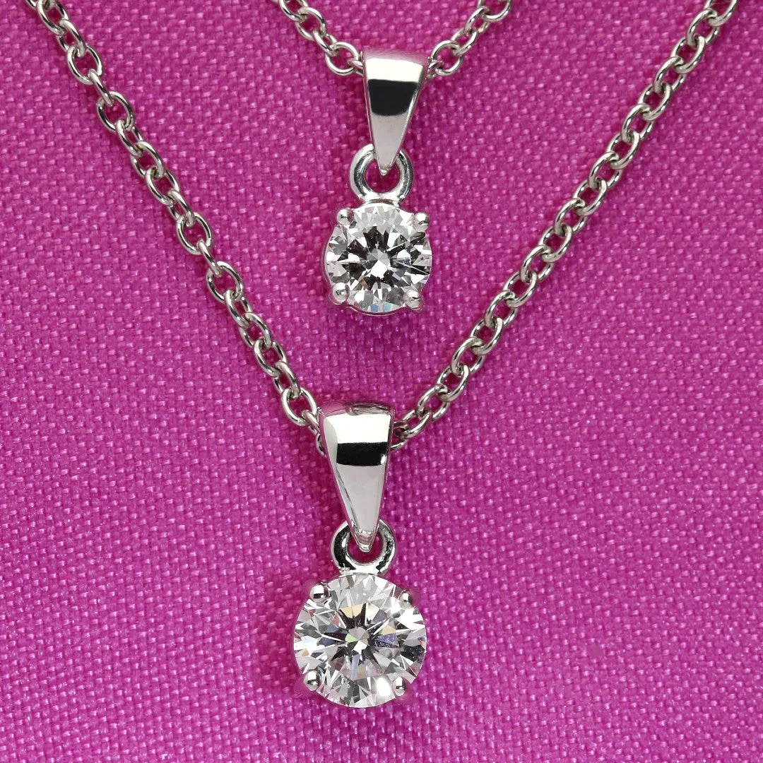 Four Claw Diamond Pendant (GIA Certified)