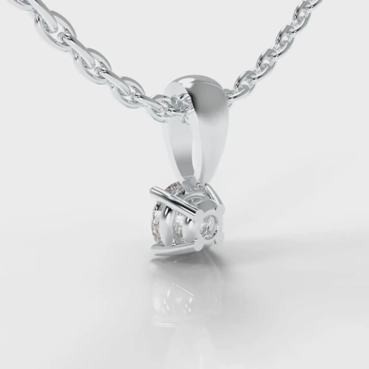Four Claw Diamond Pendant (GIA Certified)